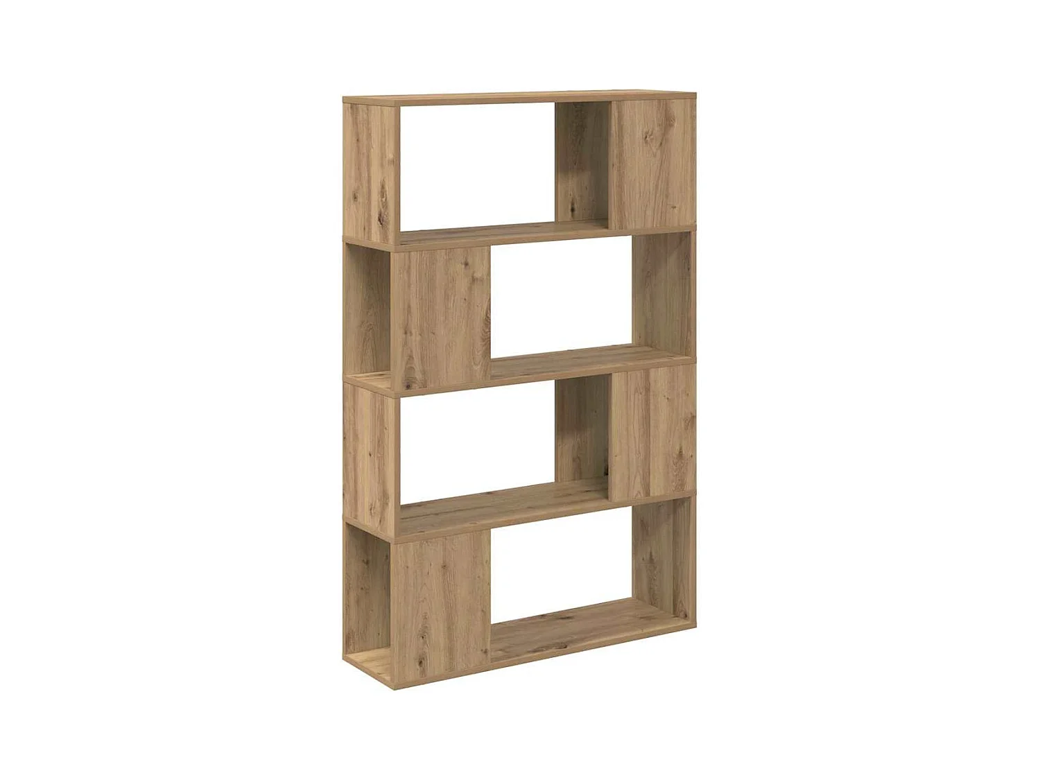 Bibliothèque | Etagère de rangement | Meuble de rangement Chêne artisanal Bois d'ingénierie 80 x 24 x 124 cm
