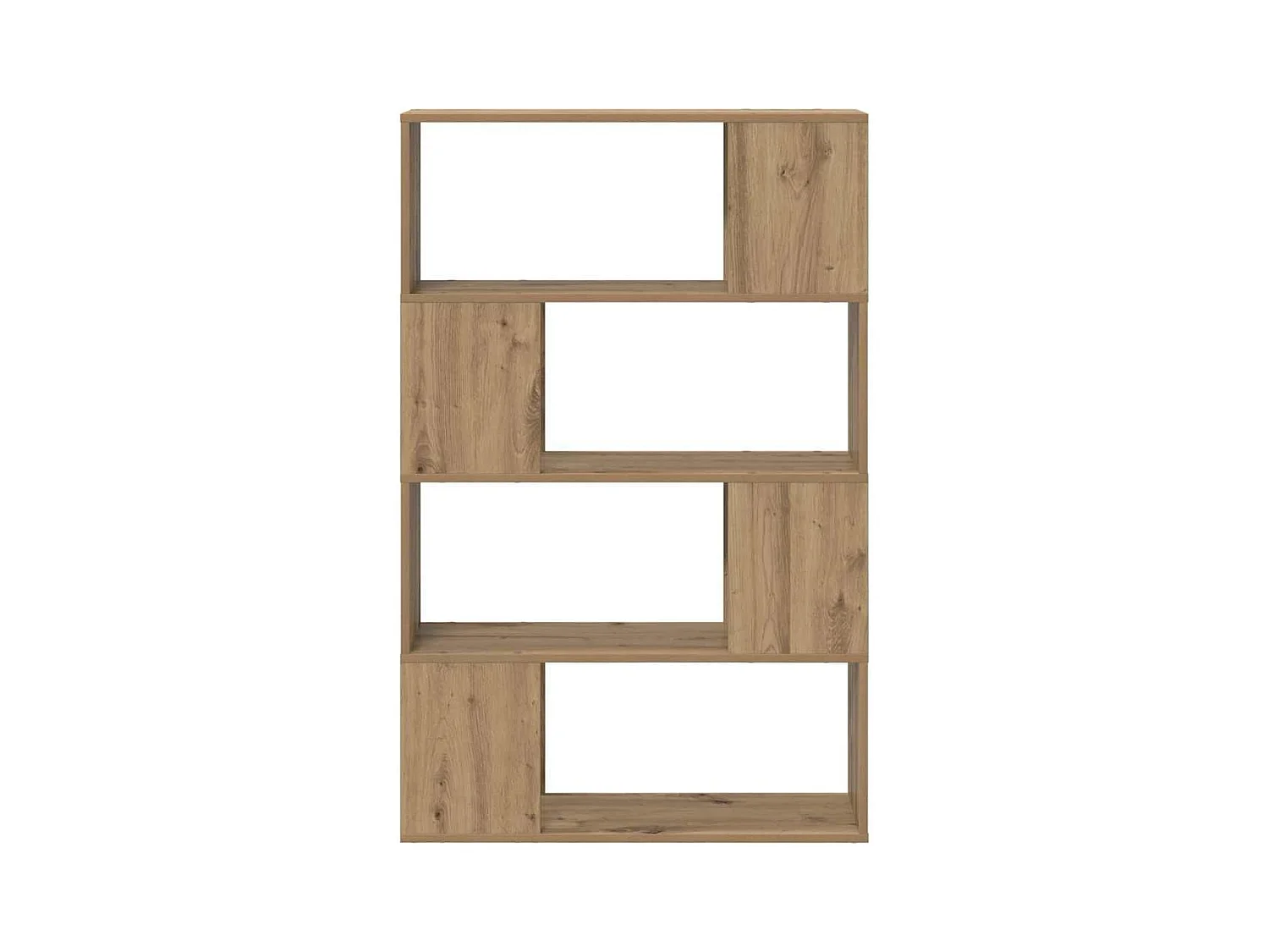 Bibliothèque | Etagère de rangement | Meuble de rangement Chêne artisanal Bois d'ingénierie 80 x 24 x 124 cm