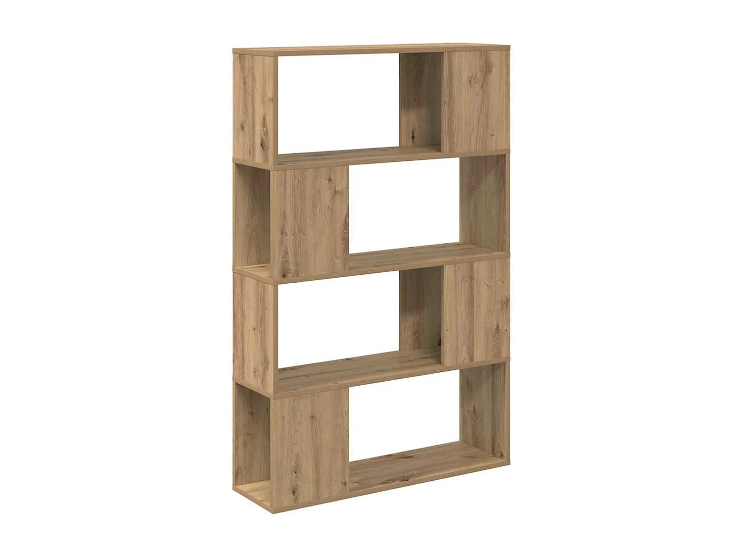 Bibliothèque | Etagère de rangement | Meuble de rangement Chêne artisanal Bois d'ingénierie 80 x 24 x 124 cm