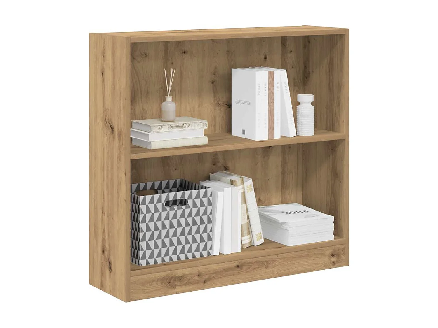 Libreria | Scaffale | Mobile di stoccaggio Rovere Artigianale 80x24x76 cm in Legno Multistrato