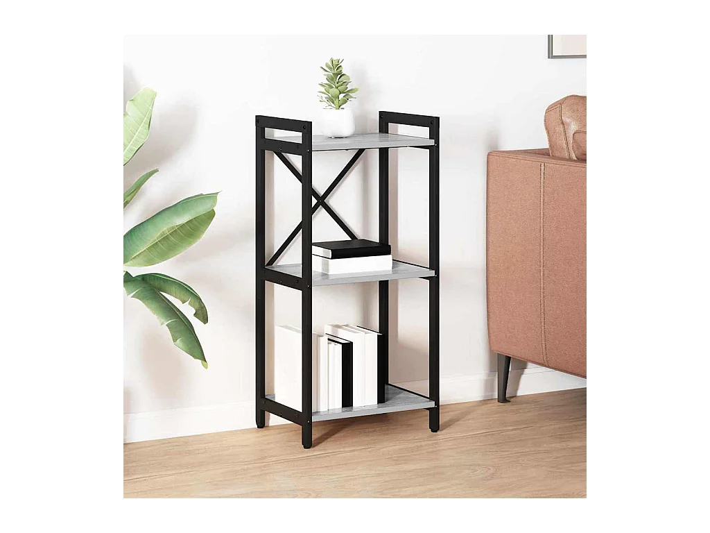 Bibliothèque | Etagère de rangement | Meuble de rangement Sonoma gris 40 x 30 x 83 cm Bois d'ingénierie