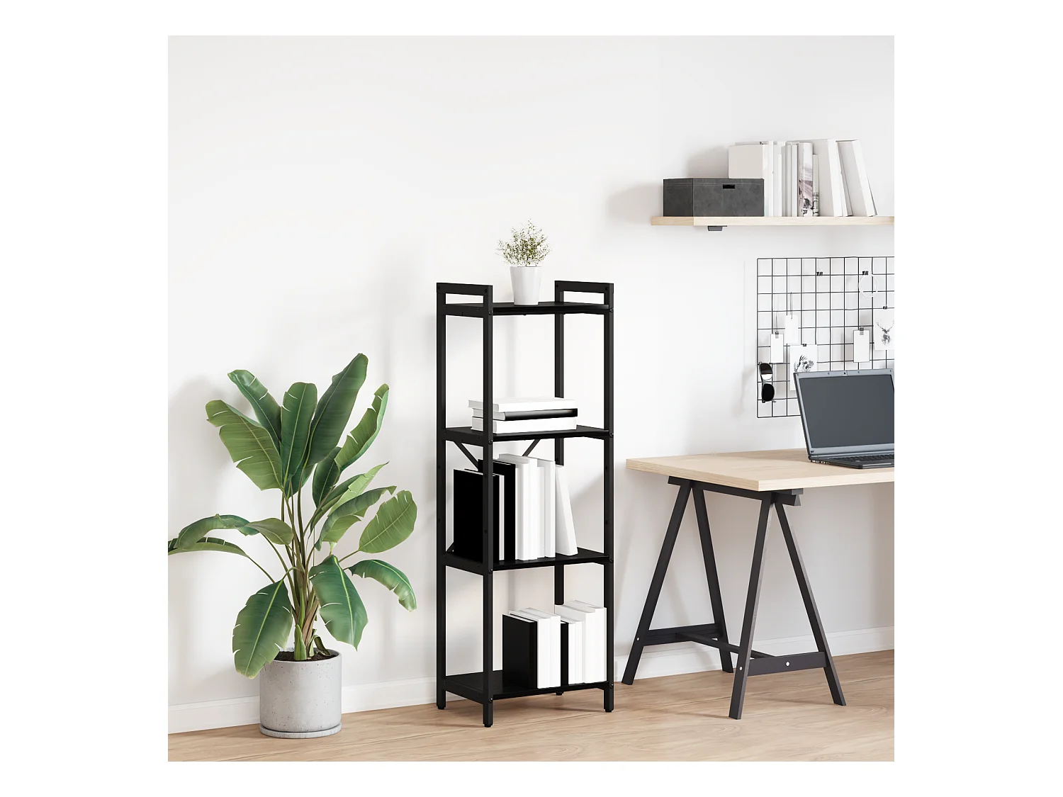 Bibliothèque | Etagère de rangement | Meuble de rangement Chêne noir 40 x 30 x 118 cm Bois d'ingénierie