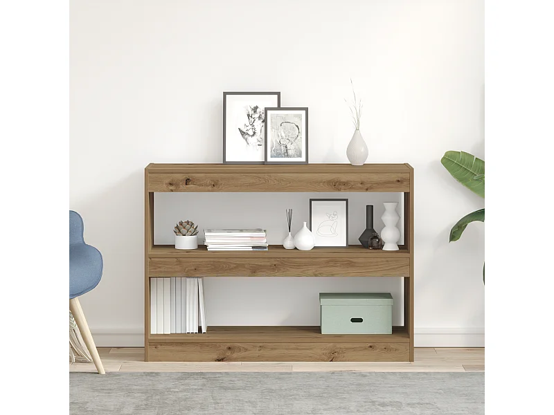 Bibliothèque | Etagère de rangement | Meuble de rangement - Chêne artisan - 100x30x72 cm - Fabriqué en bois d'ingénierie