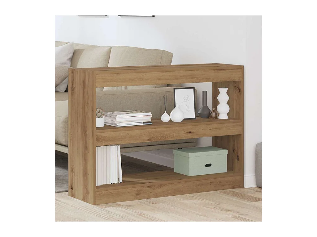 Bibliothèque | Etagère de rangement | Meuble de rangement - Chêne artisan - 100x30x72 cm - Fabriqué en bois d'ingénierie