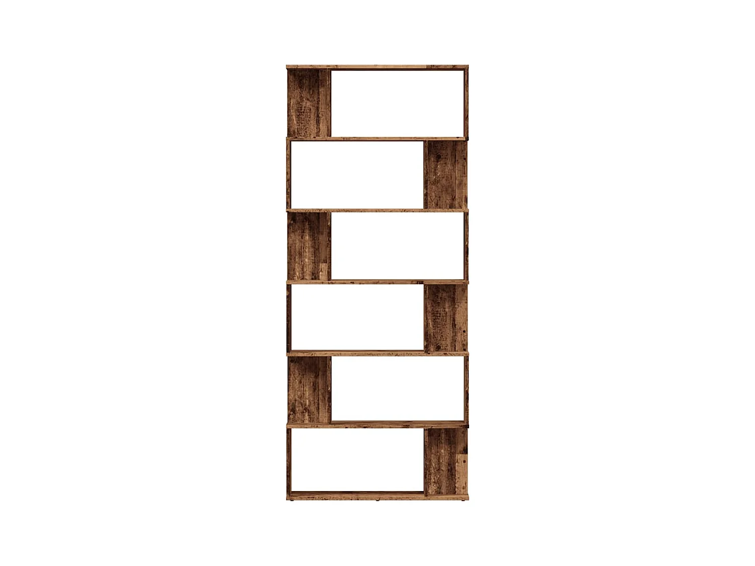 Bibliothèque | Etagère de rangement | Meuble de rangement vieux bois 80x24x192 cm bois d'ingénierie