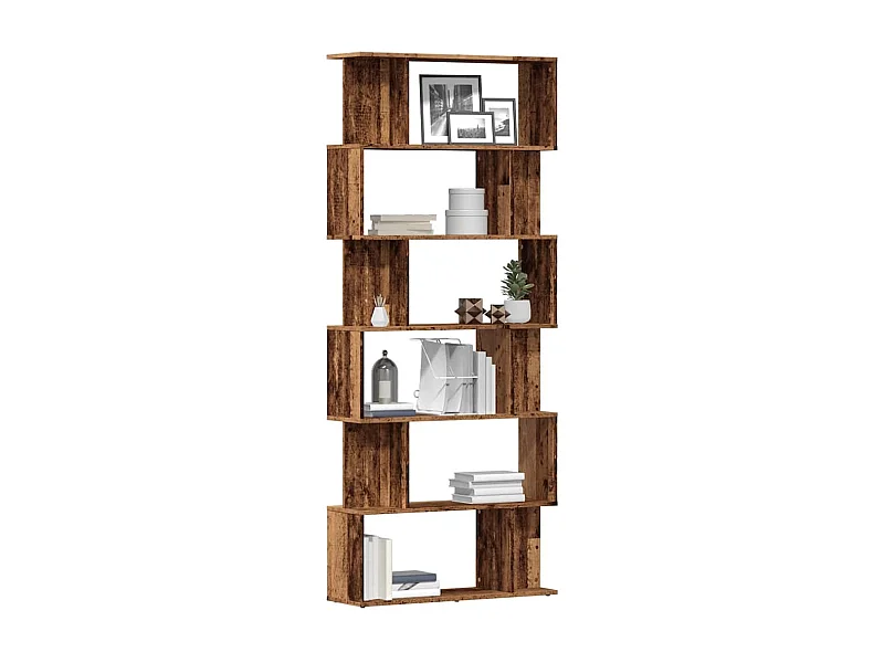 Libreria | Scaffale | Mobile di stoccaggio in Legno Antico 80x24x192 cm Legno Multistrato