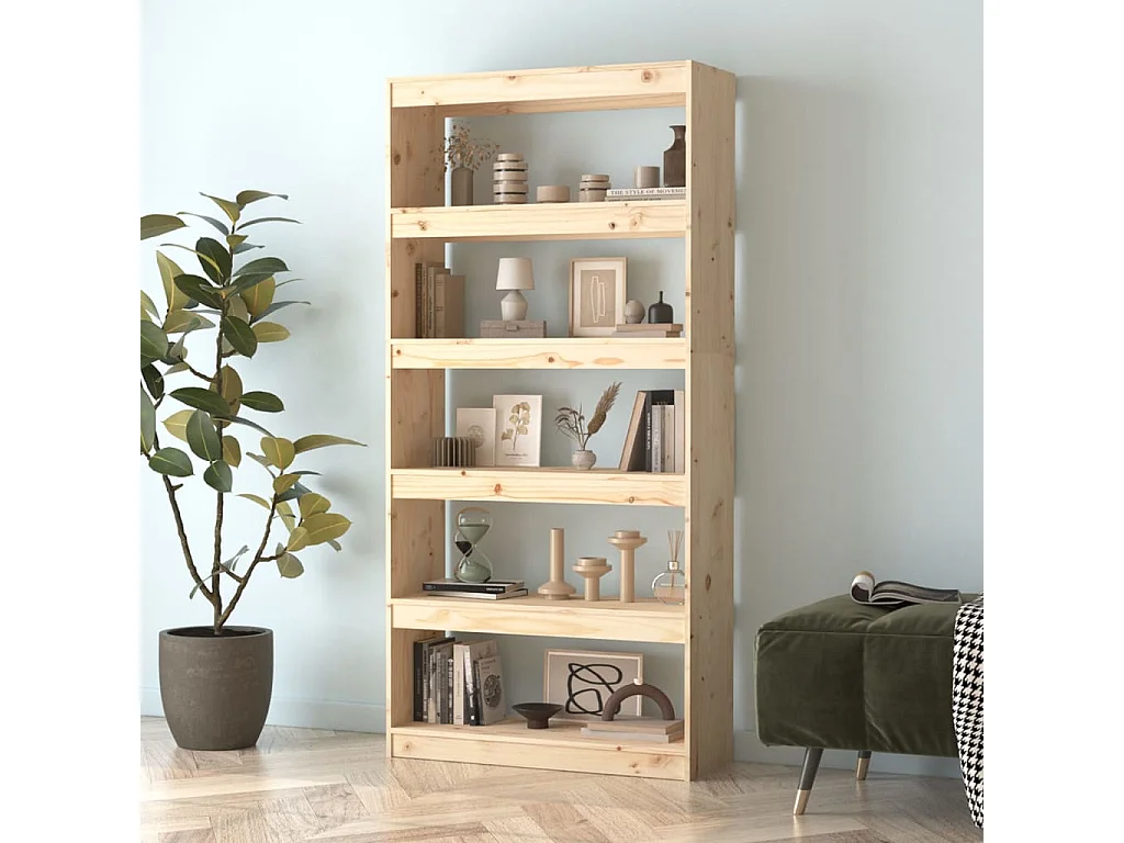 Libreria | Scaffale | Mobile di stoccaggio Divisorio 80x30x167,4 cm Legno Massello di Pino