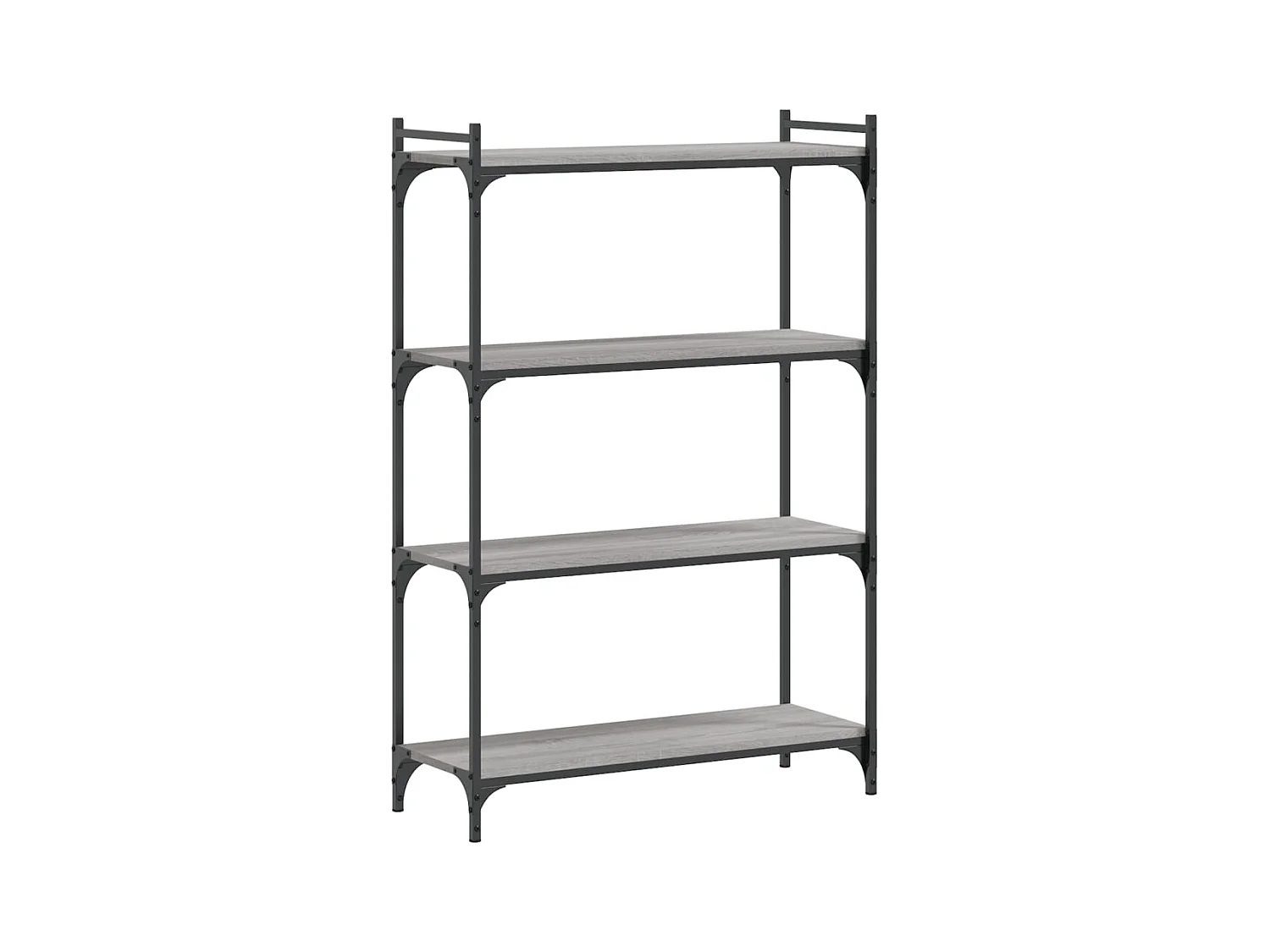 Bibliothèque | Etagère de rangement | Meuble de rangement à 4 niveaux sonoma gris 80x30x120 cm