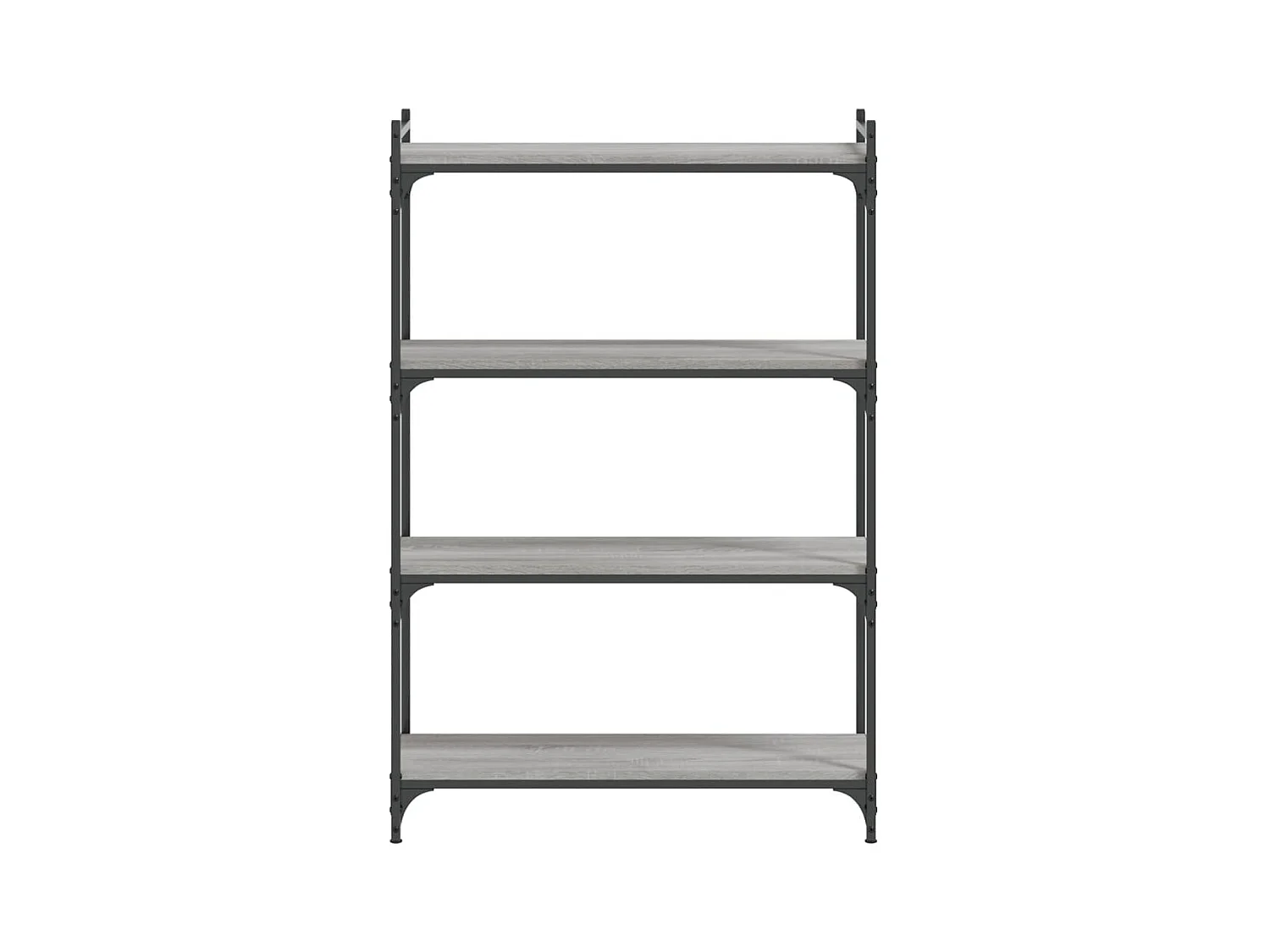Bibliothèque | Etagère de rangement | Meuble de rangement à 4 niveaux sonoma gris 80x30x120 cm