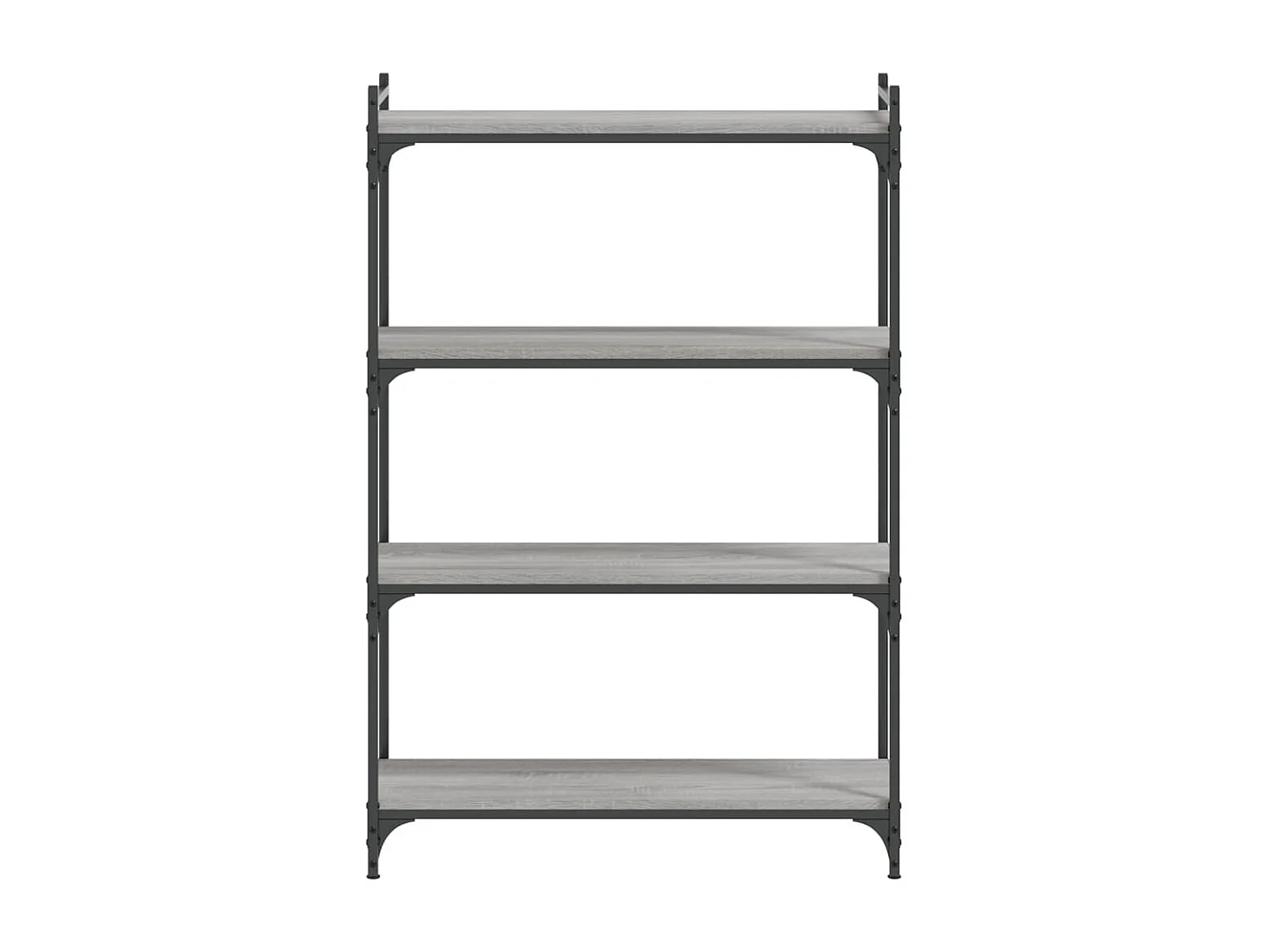 Libreria | Scaffale | Mobile di stoccaggio 4 Ripiani Grigio Sonoma 80x30x120cm Legno Multistrato