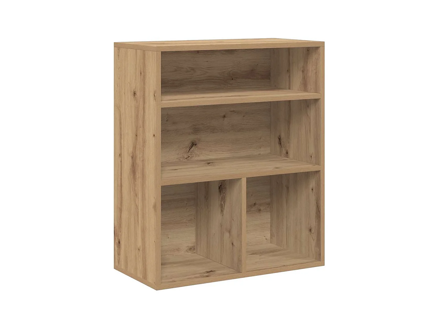 Bibliothèque | Etagère de rangement | Meuble de rangement chêne artisanal 60x30x71,5 cm bois d'ingénierie