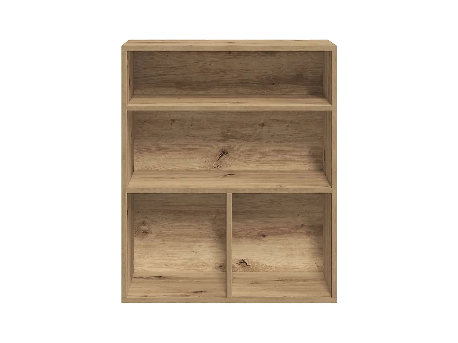 Bibliothèque | Etagère de rangement | Meuble de rangement chêne artisanal 60x30x71,5 cm bois d'ingénierie