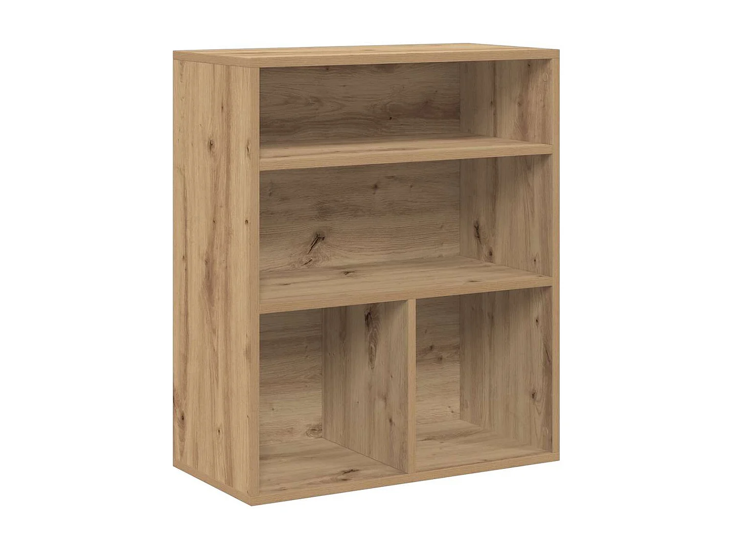 Libreria | Scaffale | Mobile di stoccaggio Rovere Artigianale 60x30x71,5 cm Legno Multistrato