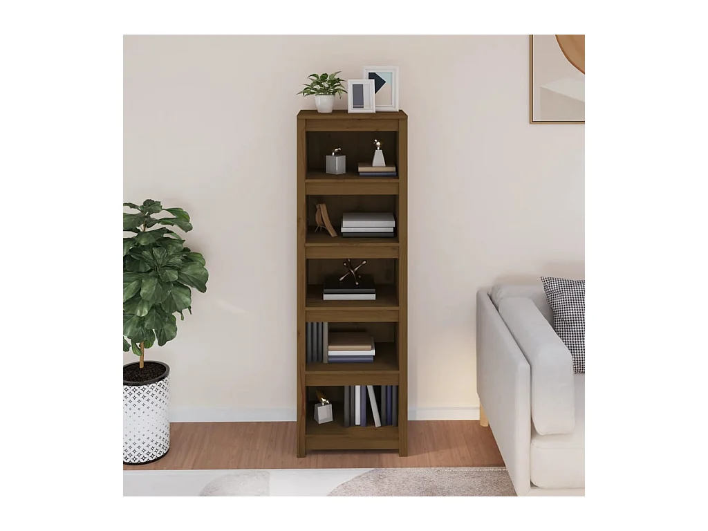 Bibliothèque | Etagère de rangement | Meuble de rangement Marron miel 50x35x154 cm Bois de pin massif