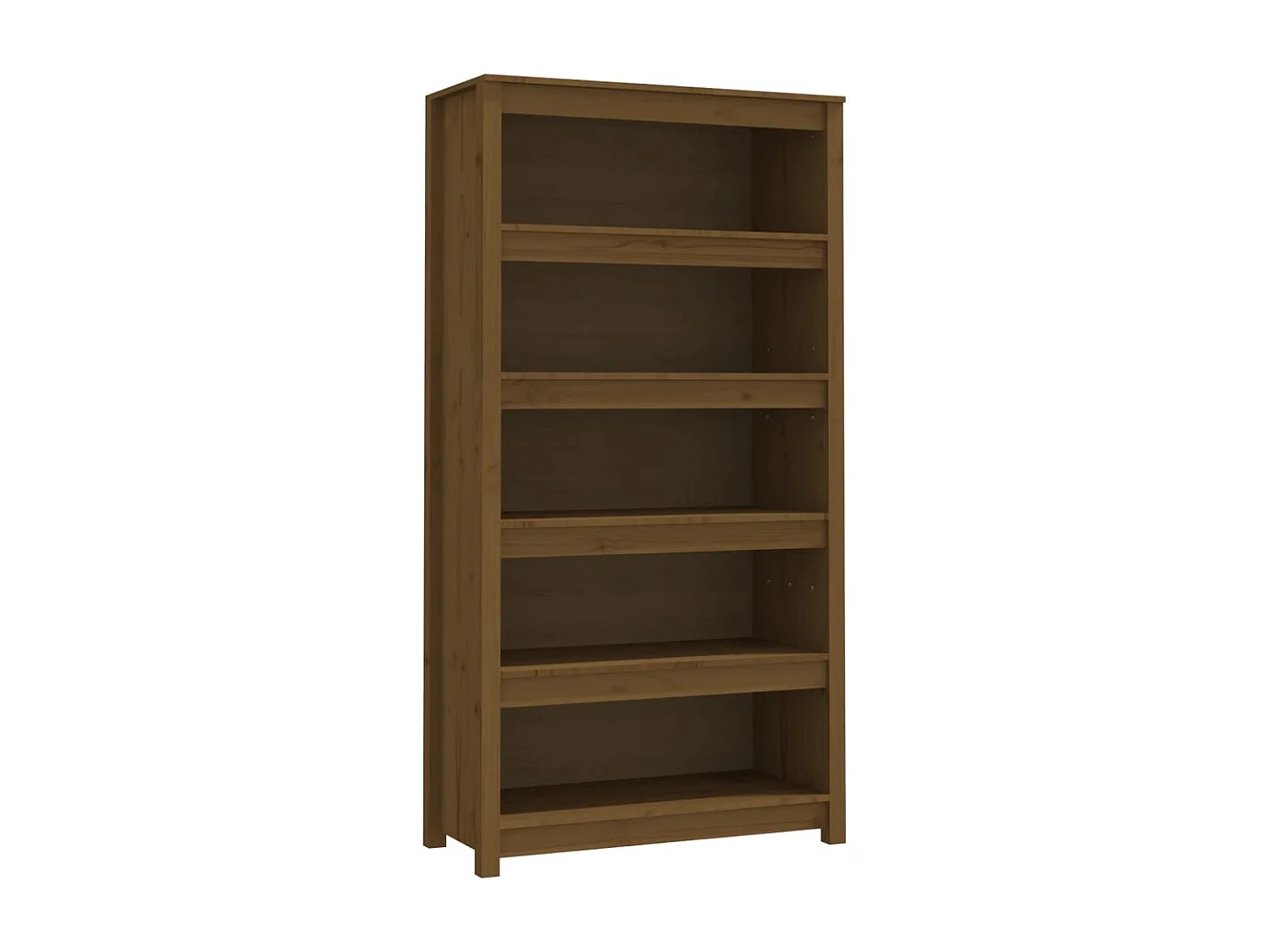 Libreria | Scaffale | Mobile di stoccaggio Marrone ambra 80x35x154 cm in Legno Massello di Pino