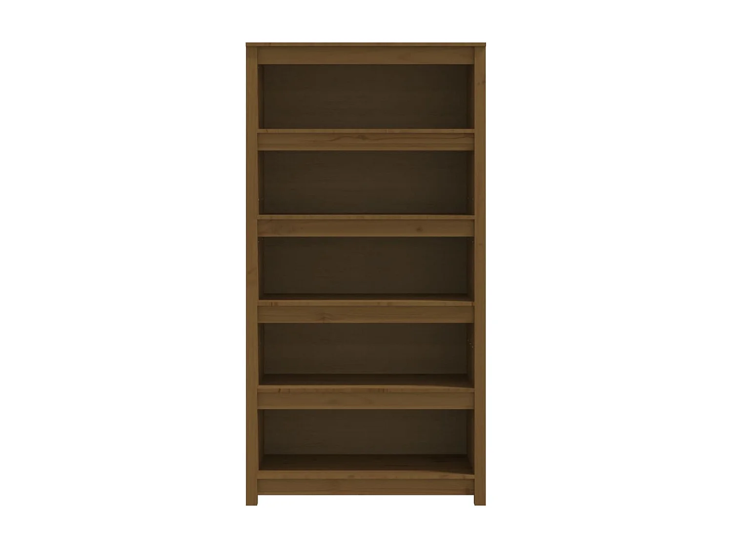 Libreria | Scaffale | Mobile di stoccaggio Marrone ambra 80x35x154 cm in Legno Massello di Pino