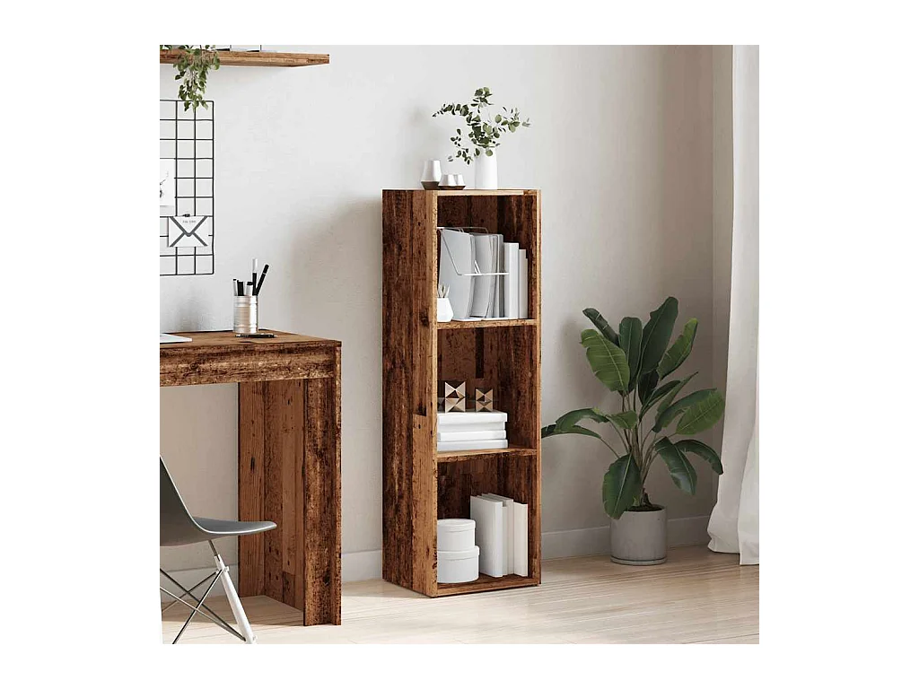 Bibliothèque | Etagère de rangement | Meuble de rangement vieux bois 36x30x114 cm bois d'ingénierie