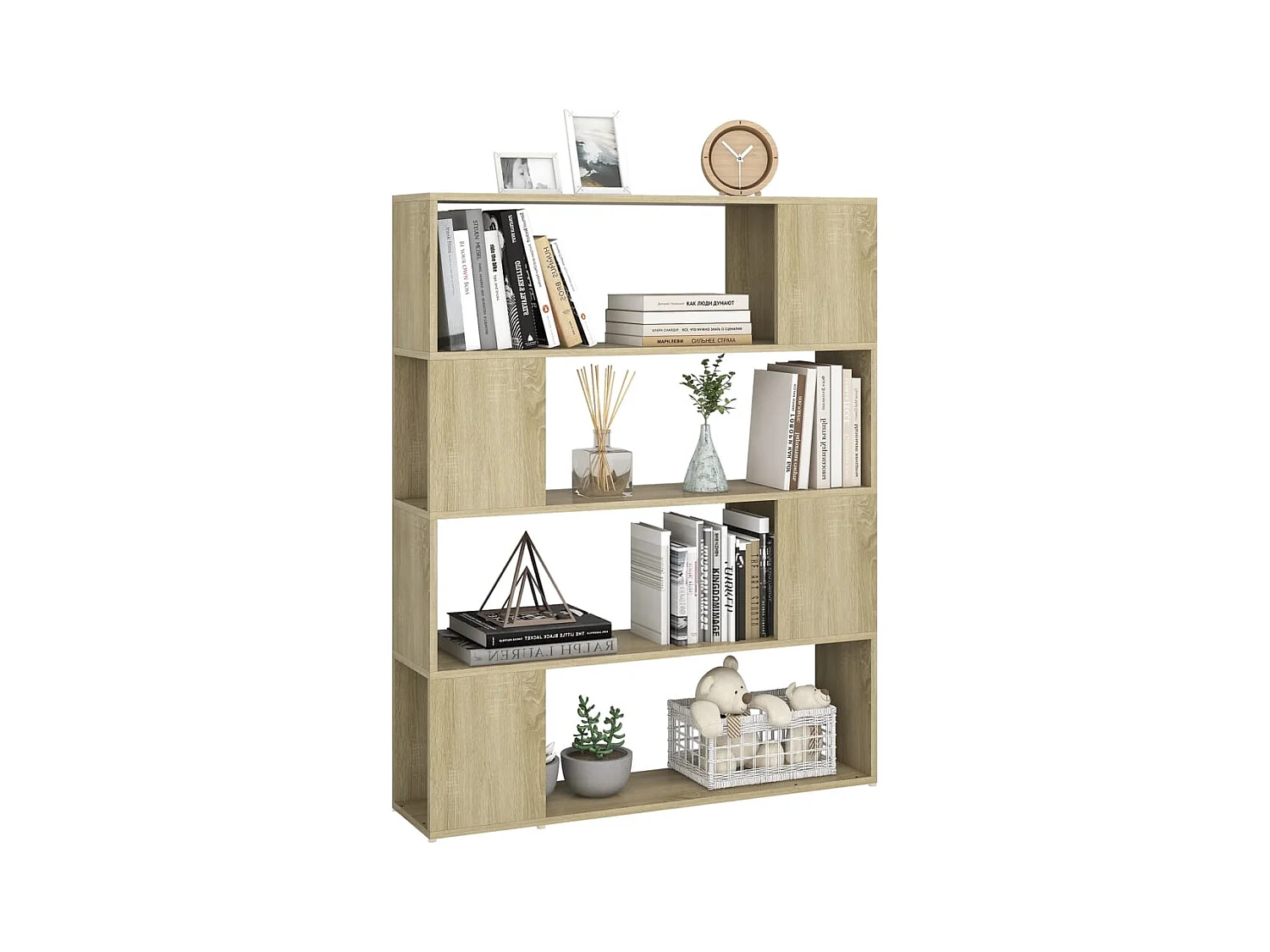 Bibliothèque | Etagère de rangement | Meuble de rangement Chêne sonoma 100x24x124 cm