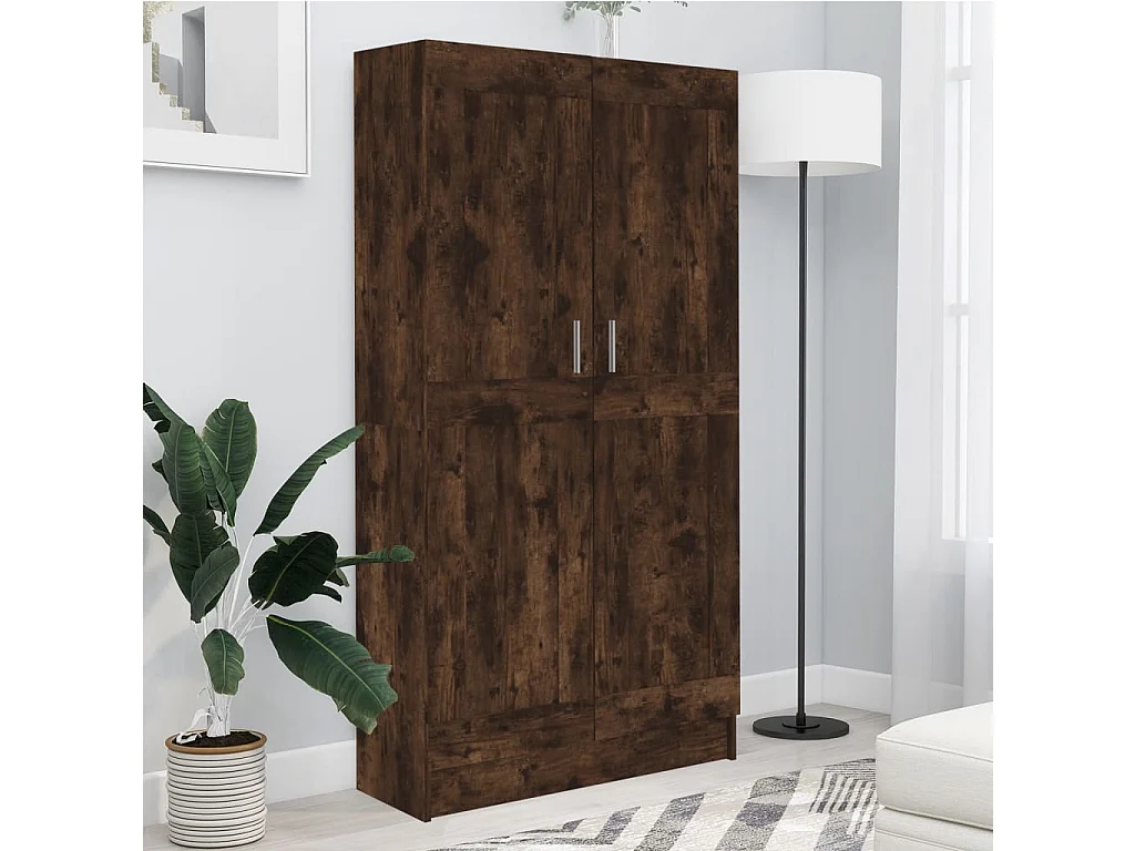 Libreria | Scaffale | Mobile di stoccaggio Rovere Fumo 82,5x30,5x150 cm in Legno Multistrato