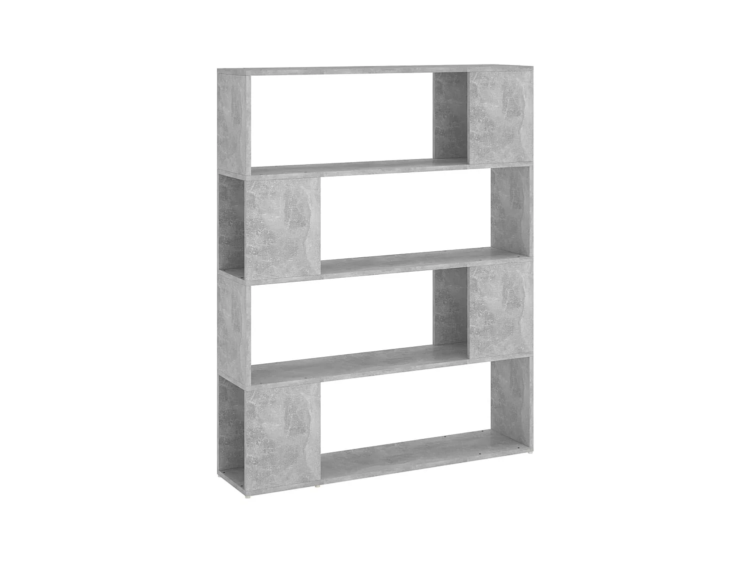 Bibliothèque | Etagère de rangement | Meuble de rangement Gris béton 100x24x124 cm