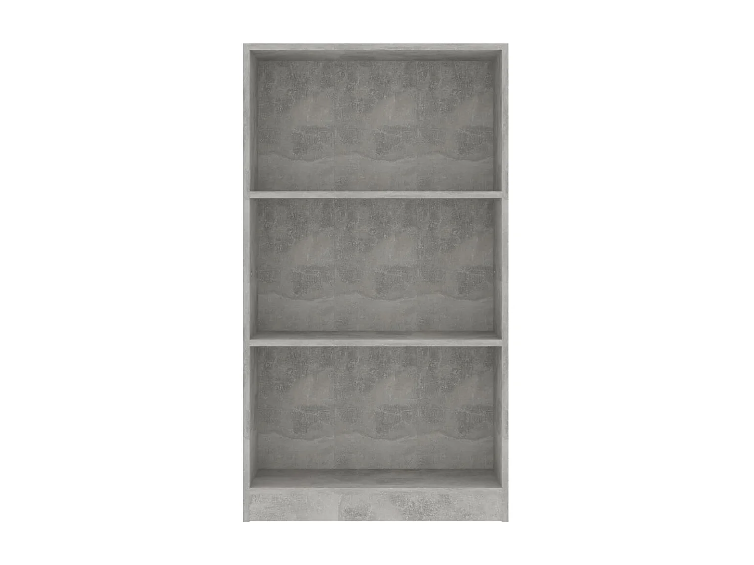 Bibliothèque | Etagère de rangement | Meuble de rangement 3 niveaux Gris béton 60x24x109cm Bois d'ingénierie