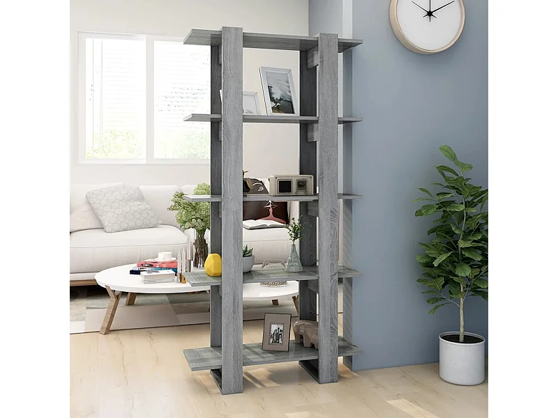 Bibliothèque | Etagère de rangement | Meuble de rangement Sonoma gris 80x30x160 cm