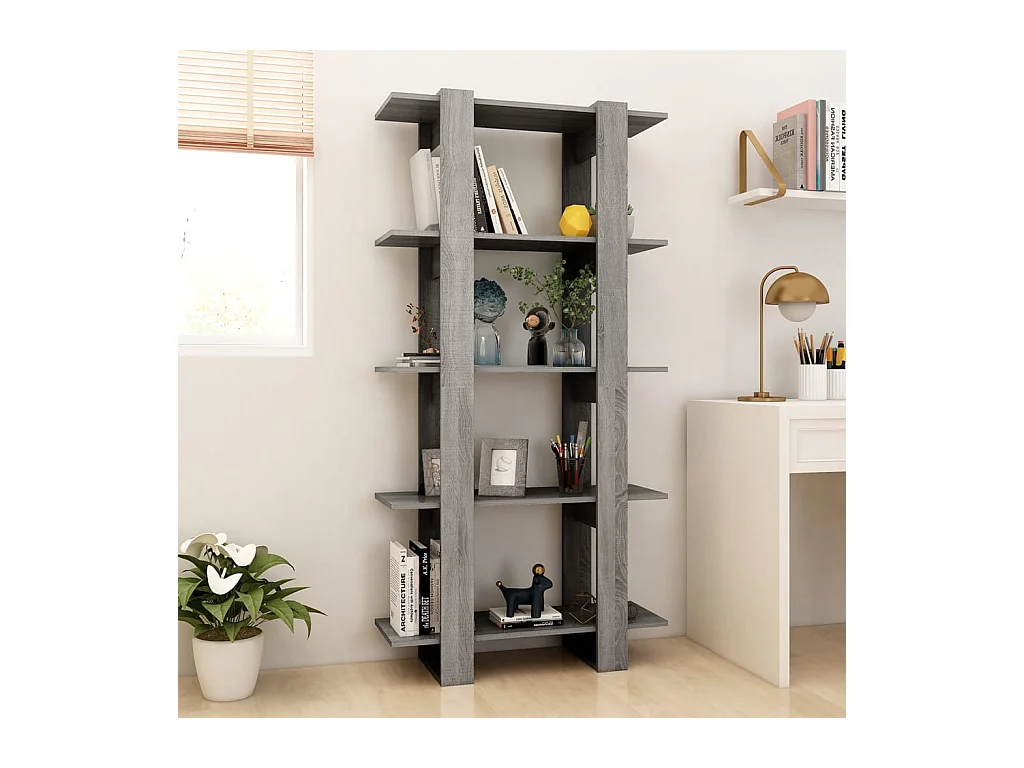 Bibliothèque | Etagère de rangement | Meuble de rangement Sonoma gris 80x30x160 cm