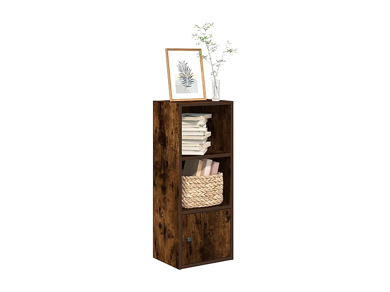 Bibliothèque | Etagère de rangement | Meuble de rangement chêne fumé 31x24x77 cm bois d'ingénierie