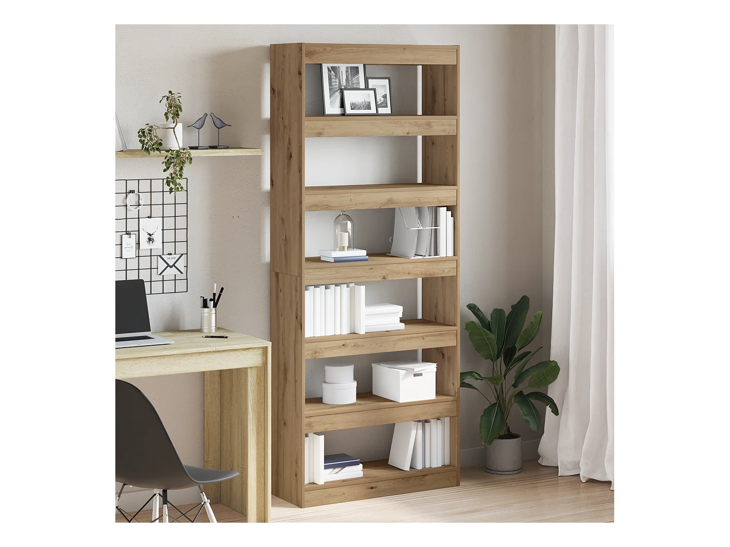 Armadio | Scaffale | Mobile di stoccaggio/Separatore in Rovere Fatti a Mano 80x30x198 cm