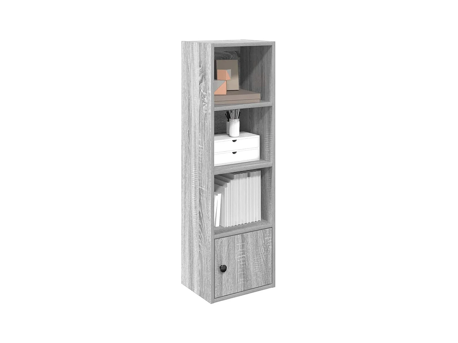 Bibliothèque | Etagère de rangement | Meuble de rangement sonoma gris 31x24x102 cm bois d'ingénierie