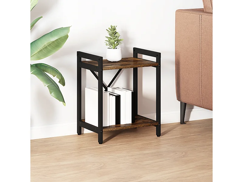 Libreria | Scaffale | Mobile di stoccaggio Rovere fumo 40 x 30 x 48.5 cm Legno multistrato