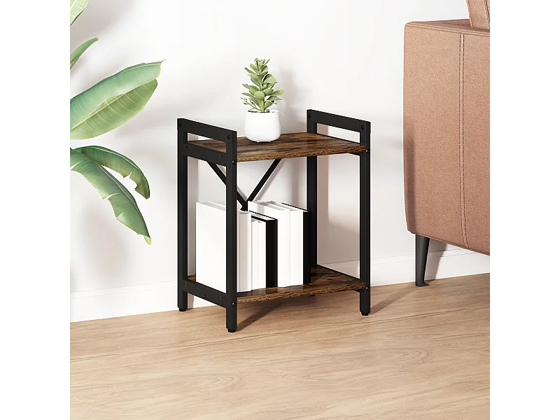 Bibliothèque | Etagère de rangement | Meuble de rangement Chêne fumé 40 x 30 x 48.5 cm Bois d'ingénierie