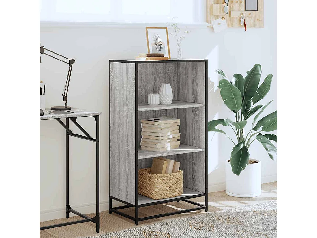 Bibliothèque | Etagère de rangement | Meuble de rangement sonoma gris 60x35x107,5 cm bois d'ingénierie