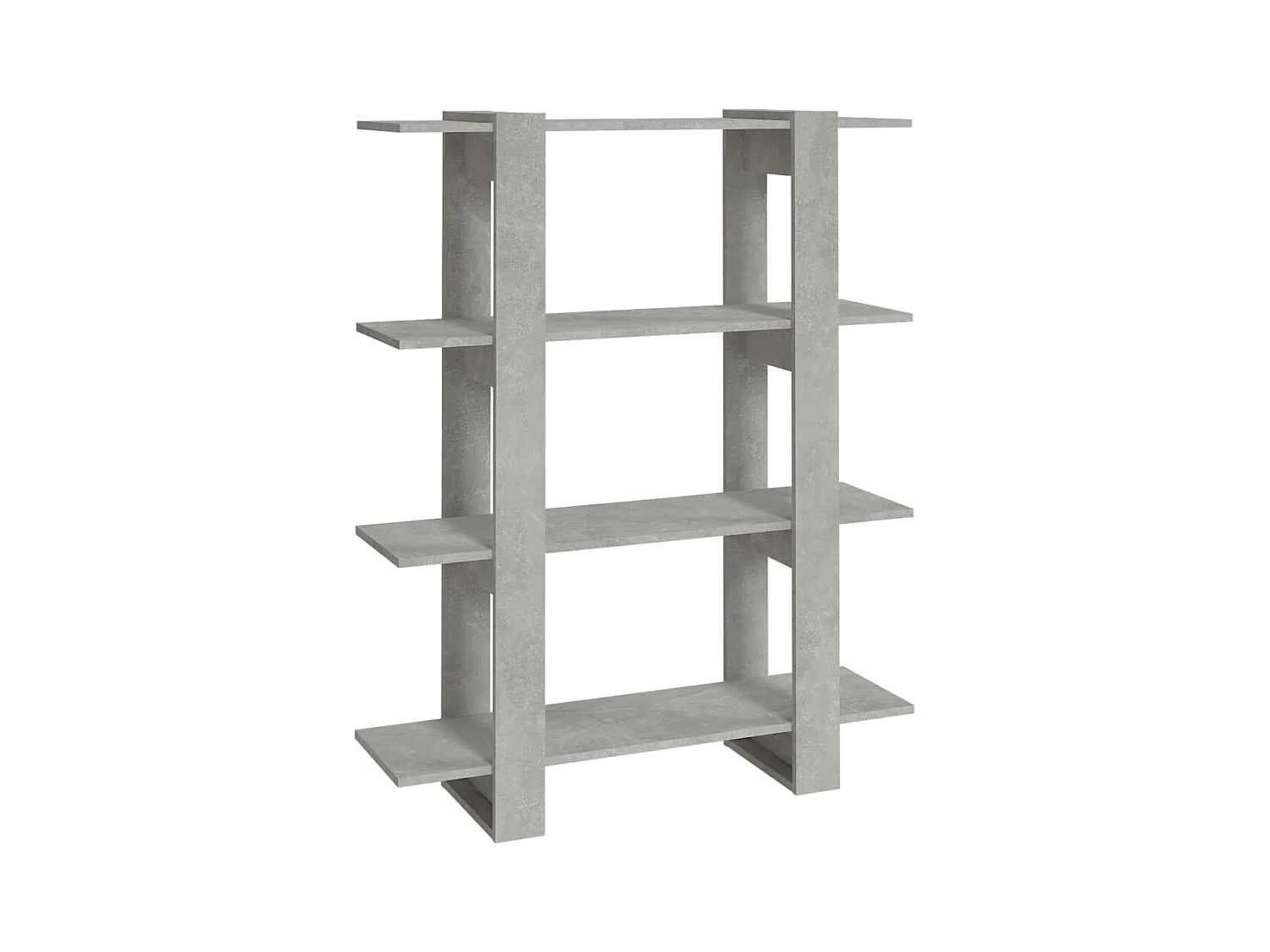 Bibliothèque | Etagère de rangement | Meuble de rangement Gris béton 100x30x123,5 cm