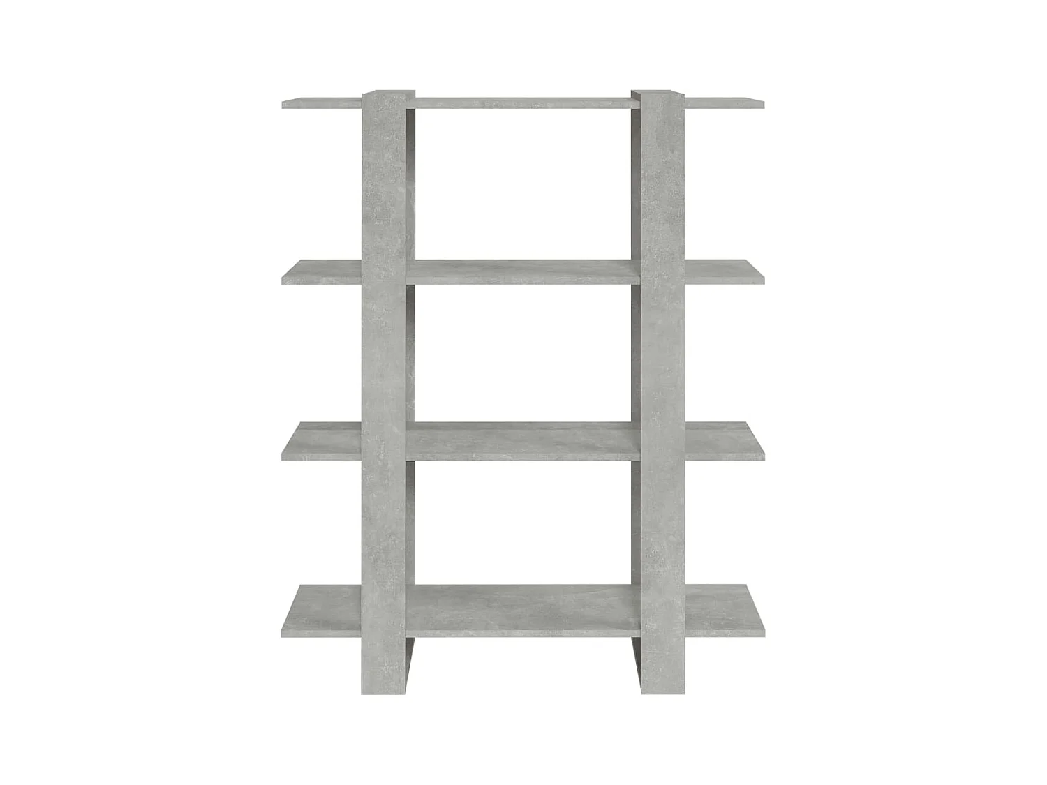 Bibliothèque | Etagère de rangement | Meuble de rangement Gris béton 100x30x123,5 cm