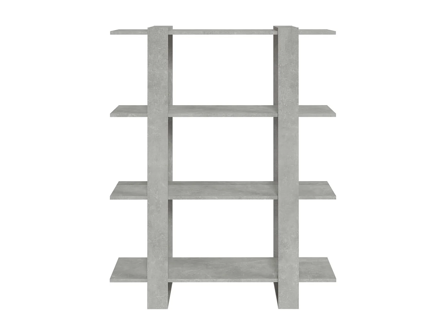 Bibliothèque | Etagère de rangement | Meuble de rangement Gris béton 100x30x123,5 cm