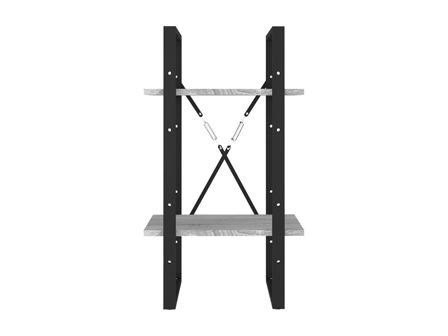 Bibliothèque | Etagère de rangement | Meuble de rangement 2 niveaux Sonoma gris 40x30x70cm Bois d'ingénierie