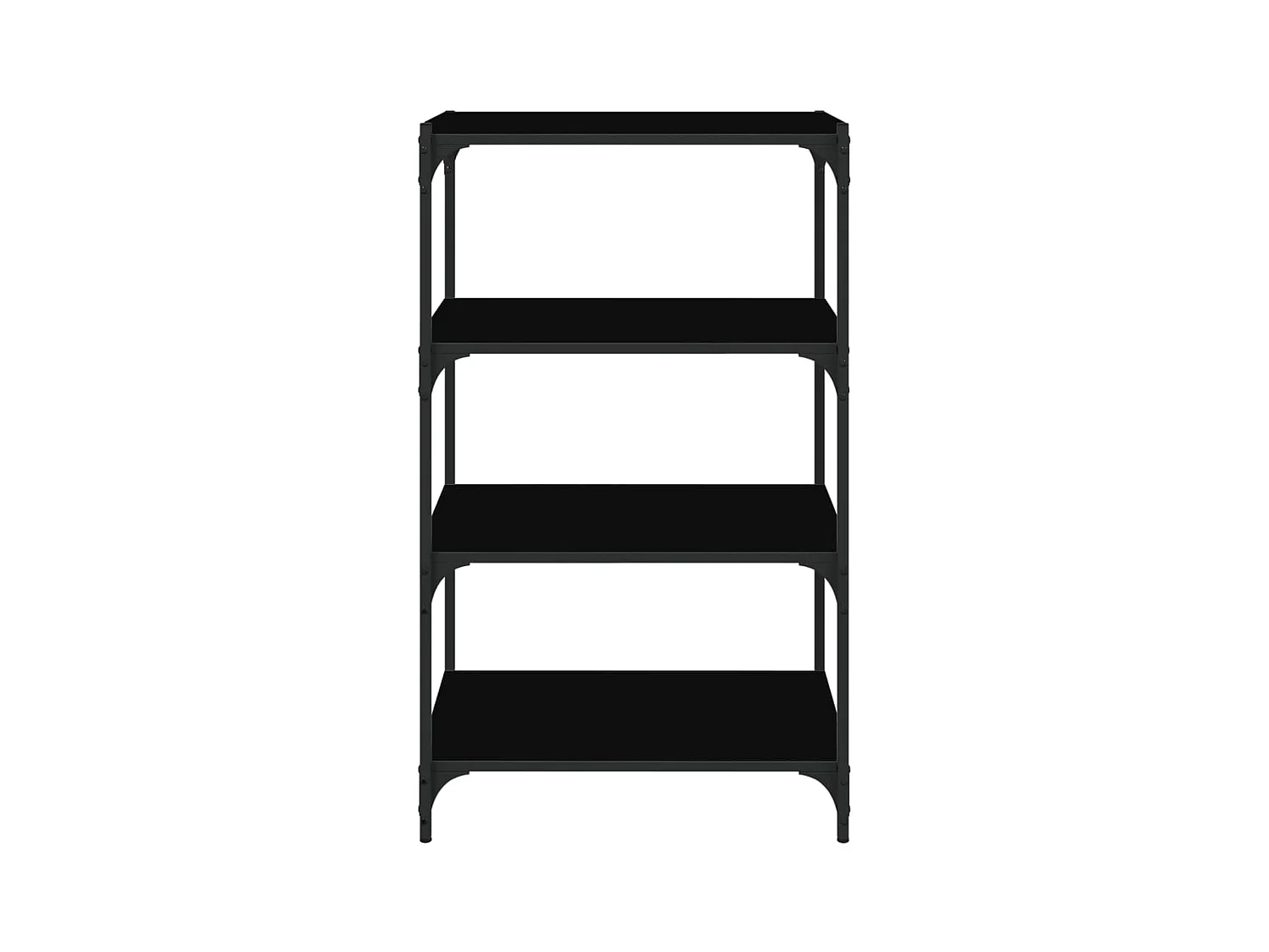 Mobile Porta libri | Scaffale Libri | Mobile di stoccaggio Nero 60x33x100cm Legno Multistrato e Acciaio