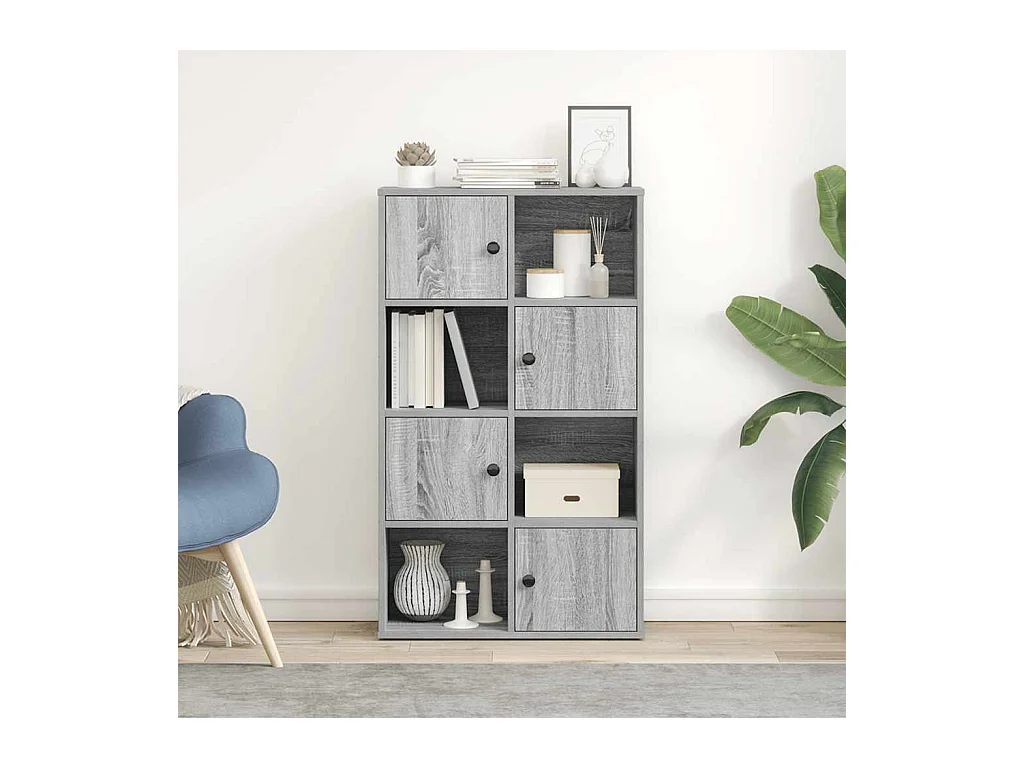 Bibliothèque | Etagère de rangement | Meuble de rangement sonoma gris 60x24x101,5 cm bois d'ingénierie