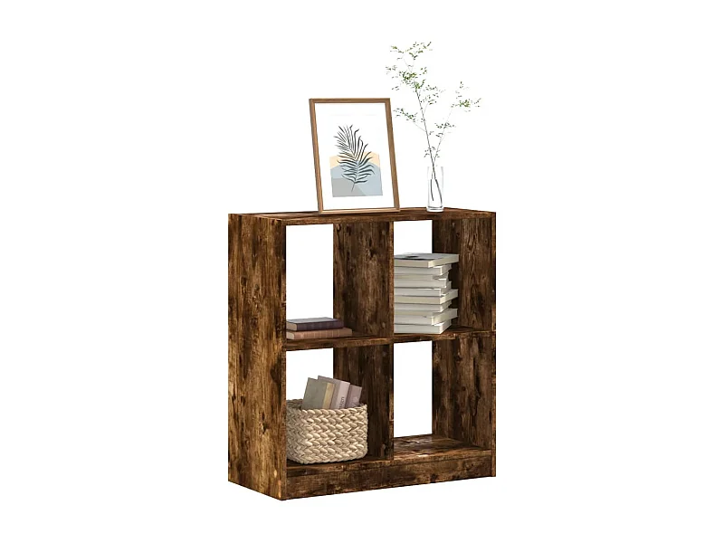 Bibliothèque | Etagère de rangement | Meuble de rangement chêne fumé 68,5x32x75 cm bois d'ingénierie