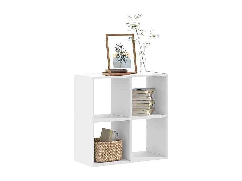 Bibliothèque | Etagère de rangement | Meuble de rangement blanc 68,5x32x68,5 cm bois d'ingénierie