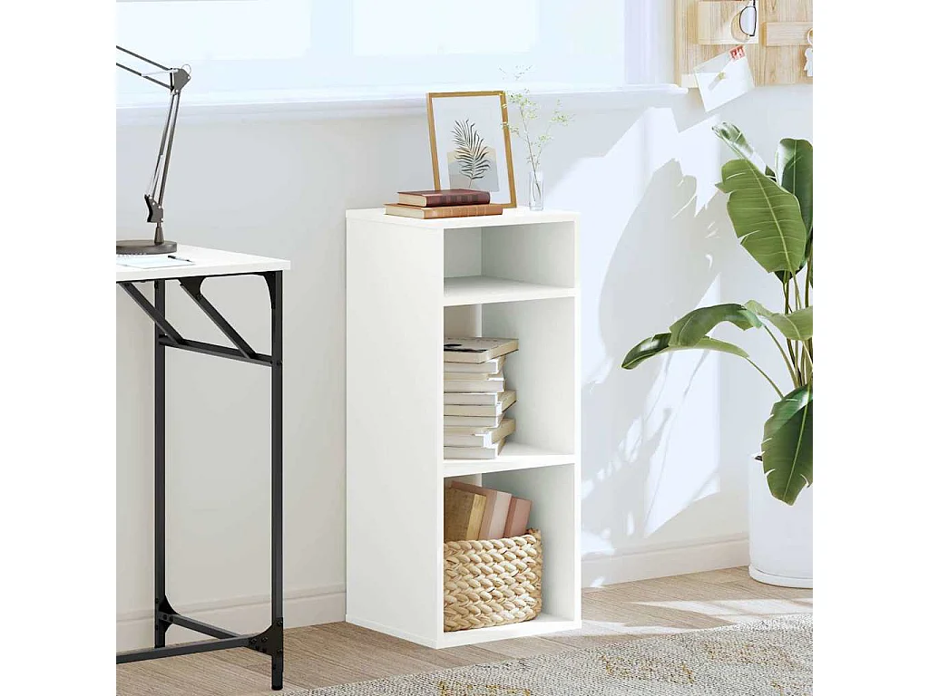 Bibliothèque | Etagère de rangement | Meuble de rangement blanc 34x31x80 cm bois d'ingénierie