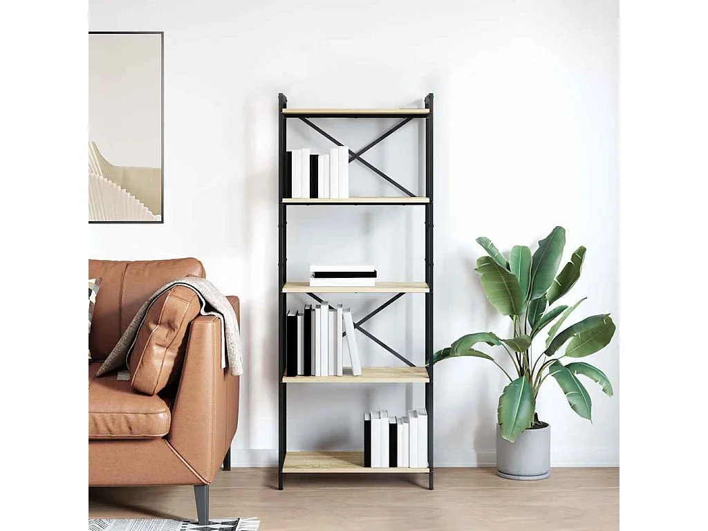 Bibliothèque | Etagère de rangement | Meuble de rangement Chêne sonoma 60 x 30 x 153 cm Bois d'ingénierie