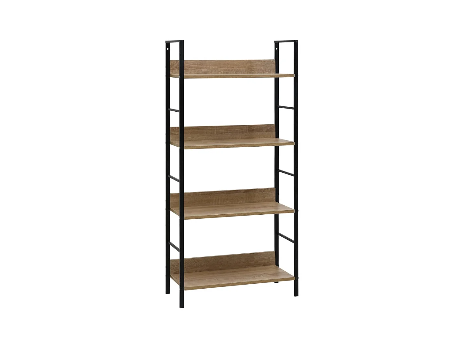 Bibliothèque | Etagère de rangement | Meuble de rangement à 4 niveaux chêne 60x27,6x124,5 cm bois ingénierie