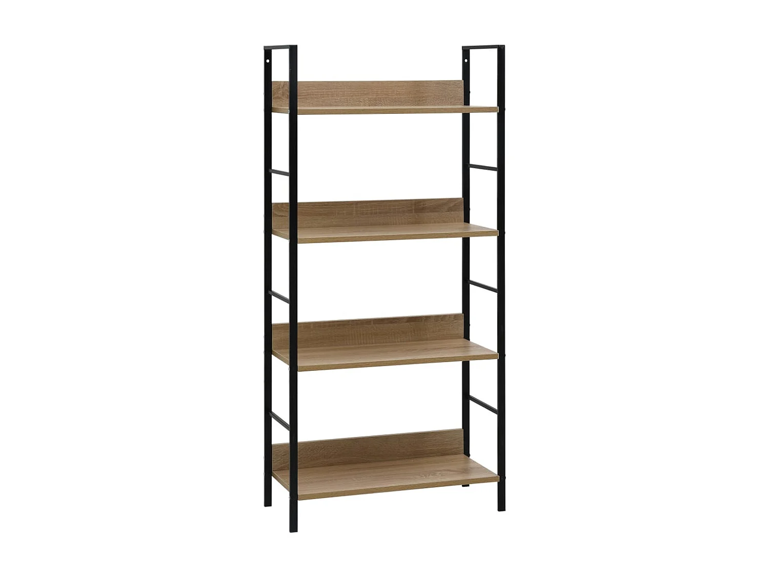 Armadio per Libri | Scaffale Libri | Mobile di stoccaggio 4 Ripiani Rovere 60x27,6x124,5 Legno Multistrato