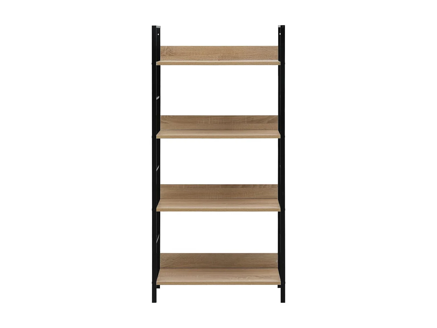 Armadio per Libri | Scaffale Libri | Mobile di stoccaggio 4 Ripiani Rovere 60x27,6x124,5 Legno Multistrato