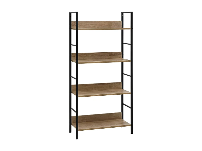 Bibliothèque | Etagère de rangement | Meuble de rangement à 4 niveaux chêne 60x27,6x124,5 cm bois ingénierie