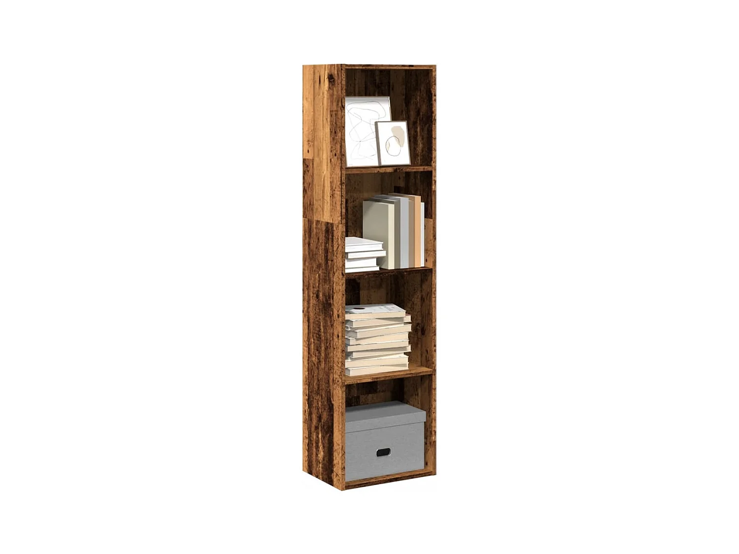 Bibliothèque | Etagère de rangement | Meuble de rangement vieux bois 40x30x152 cm bois d'ingénierie
