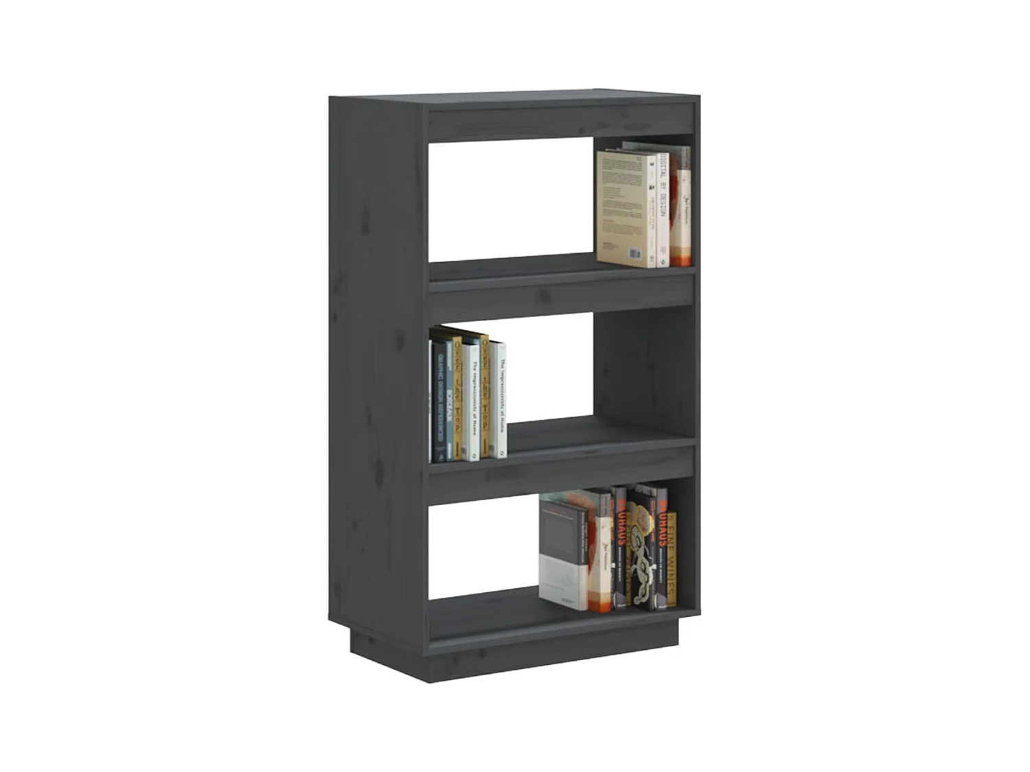 Bibliothèque | Etagère de rangement | Meuble de rangement Gris 60x35x103 cm Pin massif