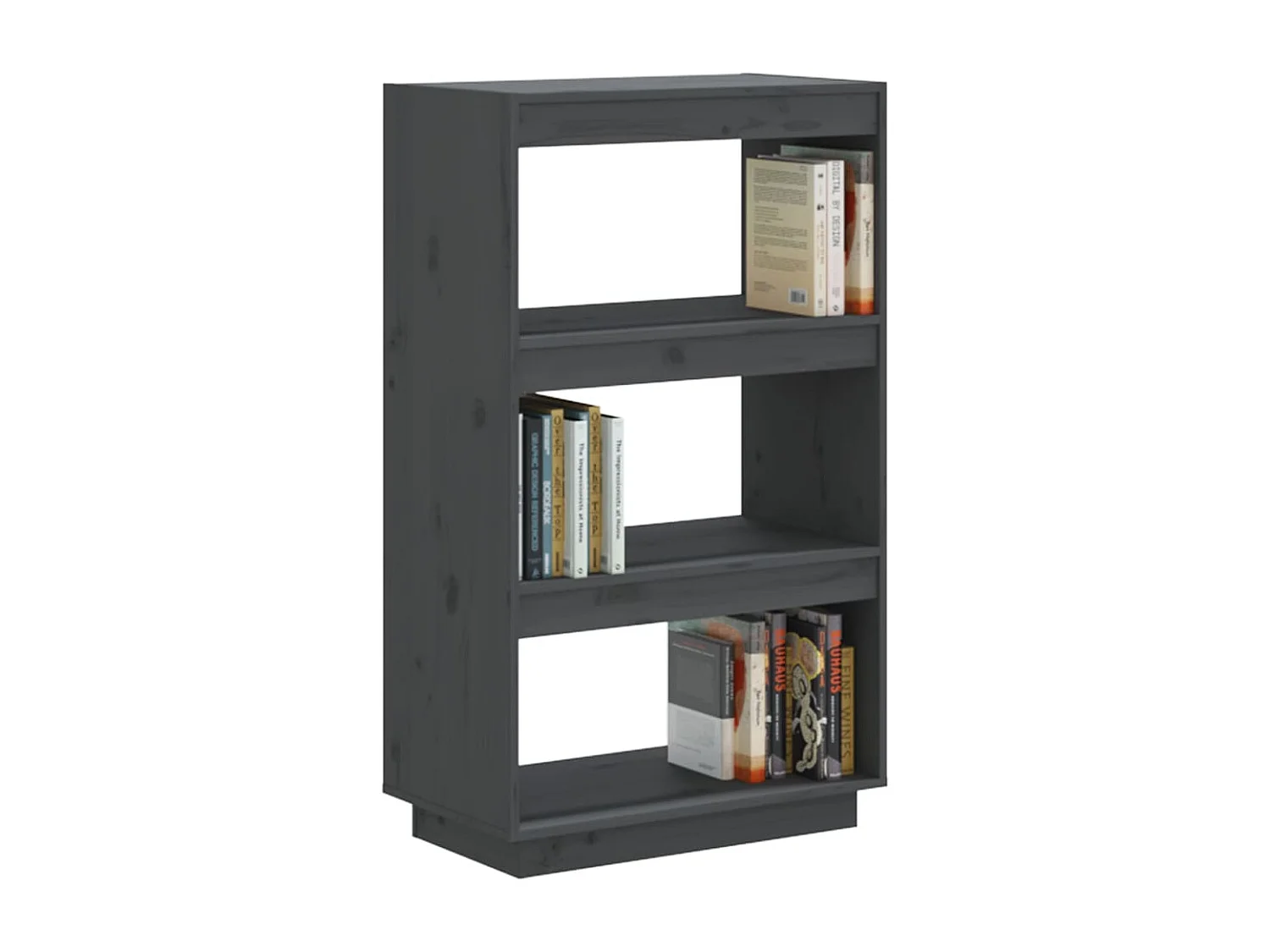 Bibliothèque | Etagère de rangement | Meuble de rangement Gris 60x35x103 cm Pin massif